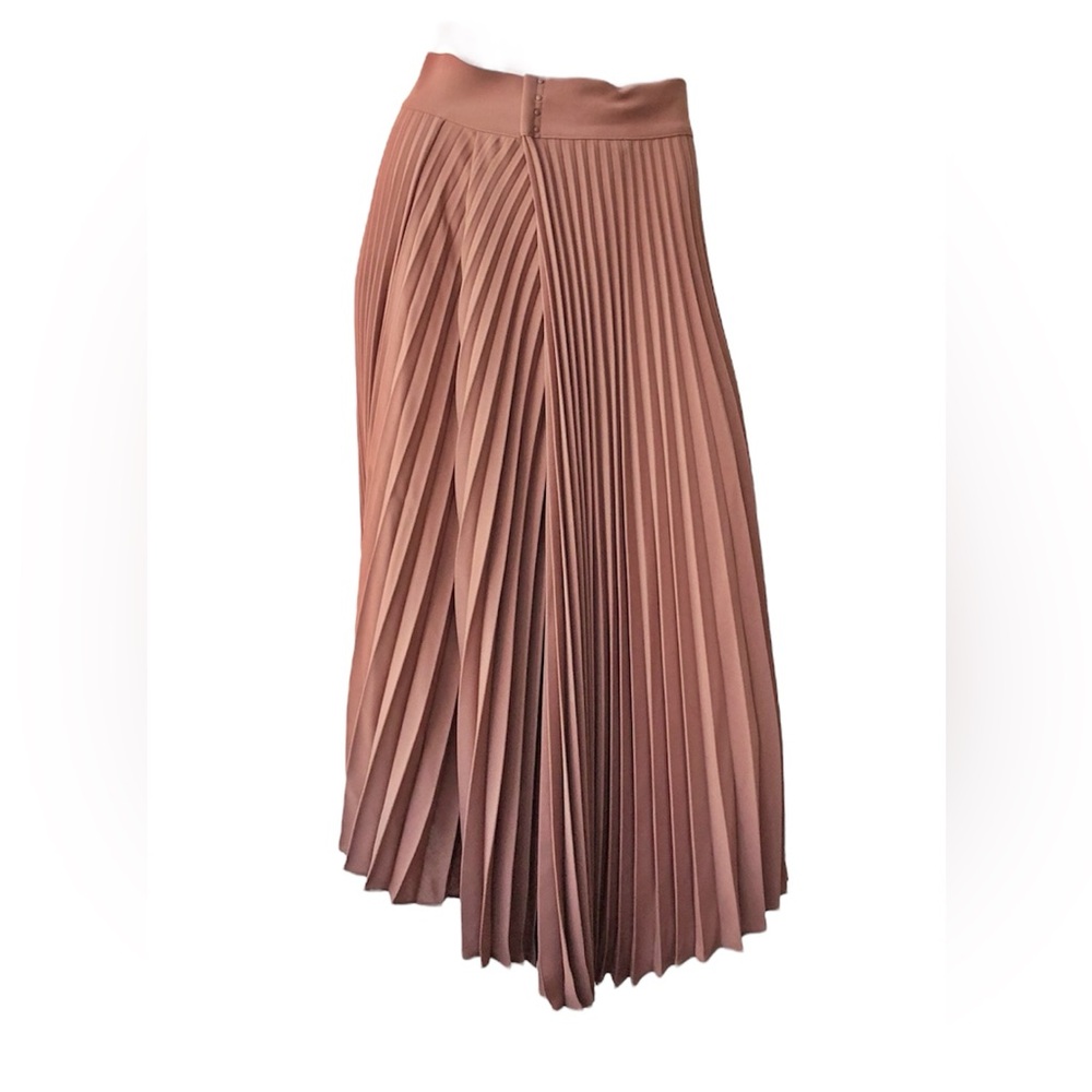 Vince Vintage Rose Drape Asymetric Pleated Skirt New Size 2 - Picture 5 of 9